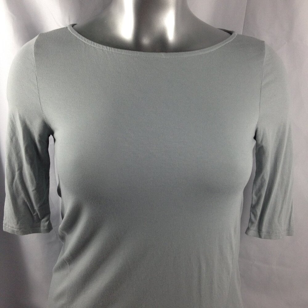 S-TWELVE Women's Stretch T-Shirt Short Sleeve Gray Size Medium.